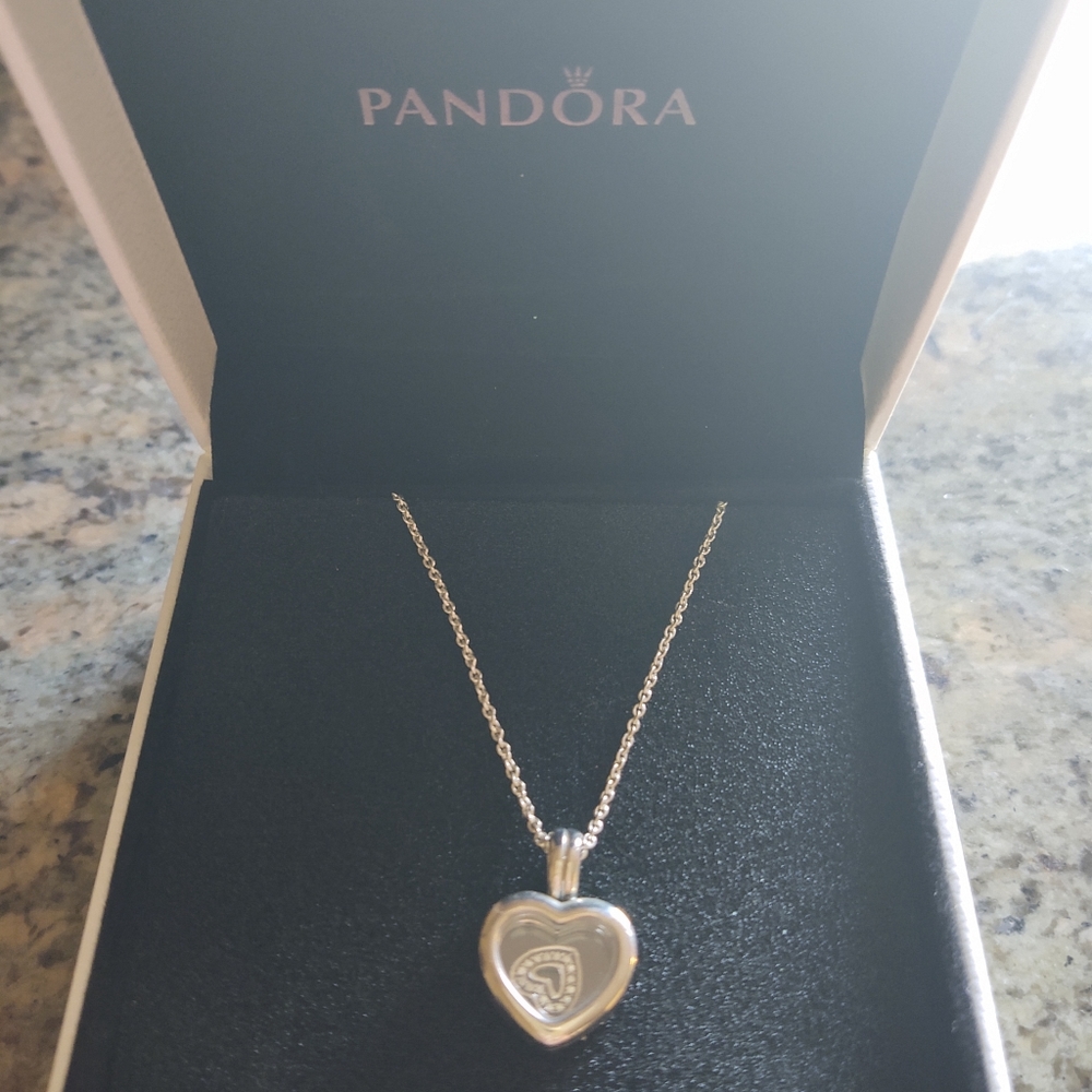 Pandora necklace with locket for floating charms
